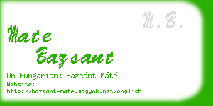 mate bazsant business card